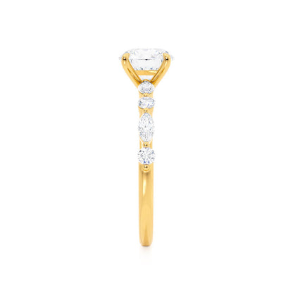 1 CT Round Dainty Pave Lab Grown Diamond Engagement Ring