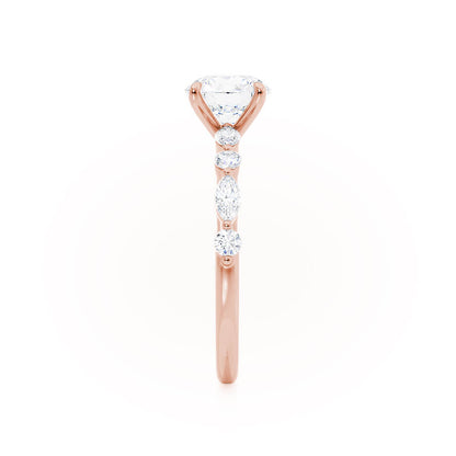 1 CT Oval Pave Lab Grown Diamond Engagement Ring