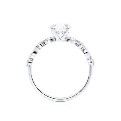 0.9 CT Oval Pave Lab Grown Diamond Engagement Ring