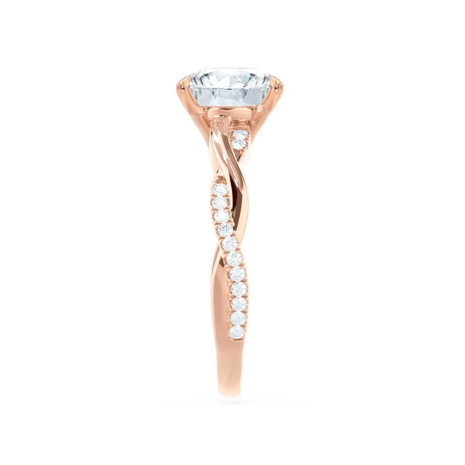 1.92 CT Princess Twisted Pave Lab Grown Diamond Engagement Ring
