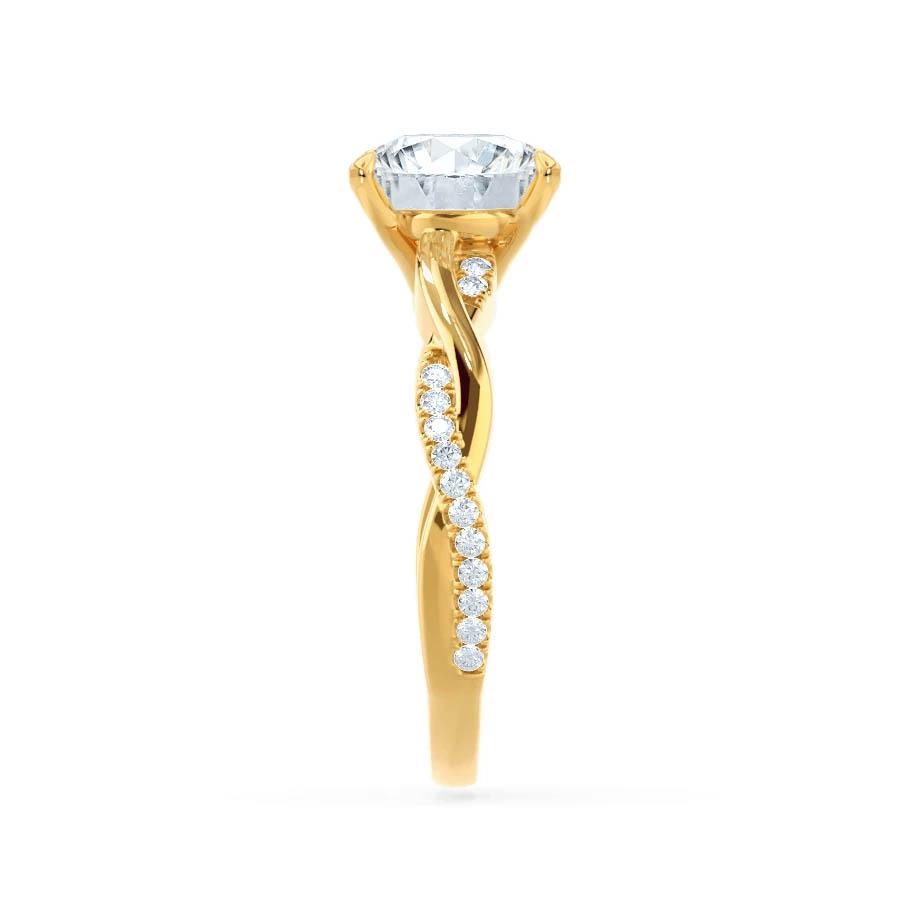 1.92 CT Princess Twisted Pave Lab Grown Diamond Engagement Ring