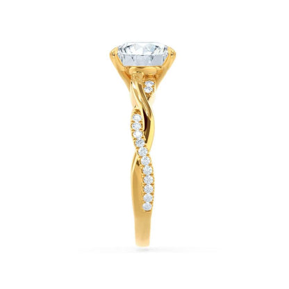 1.92 CT Princess Twisted Pave Lab Grown Diamond Engagement Ring