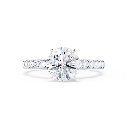 1.2 CT Round Pave Lab Grown Diamond Engagement Ring