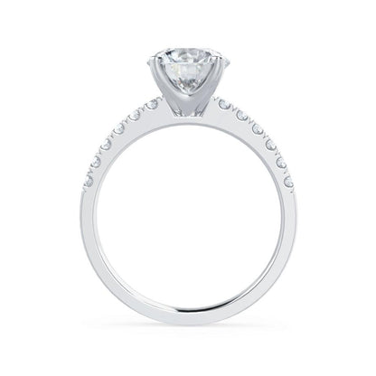 1.2 CT Round Pave Lab Grown Diamond Engagement Ring