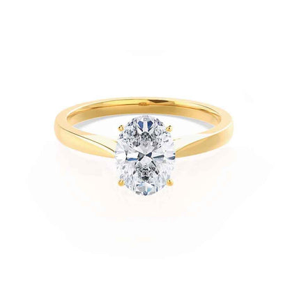 1.5 CT Oval Solitaire Lab Grown Diamond Engagement Ring