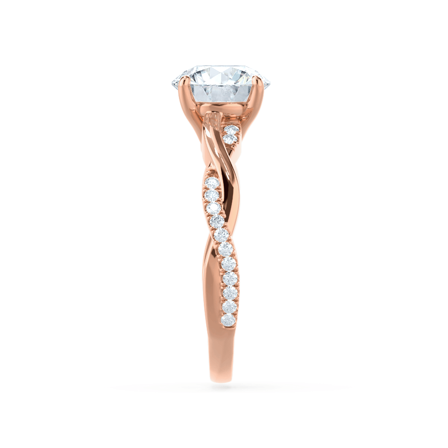 1.5 CT Oval Twisted Pave Lab Grown Diamond Engagement Ring