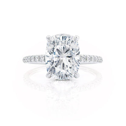 2.3 CT Elongated Cushion Pave Lab Grown Diamond Engagement Ring