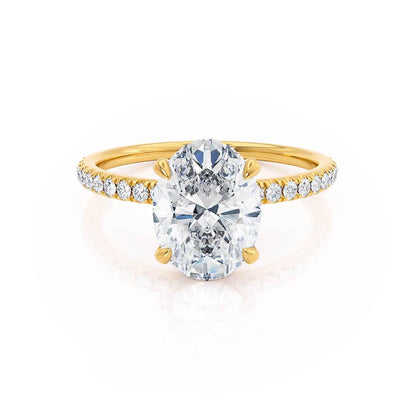 1.5 CT Oval Pave Lab Grown Diamond Engagement Ring