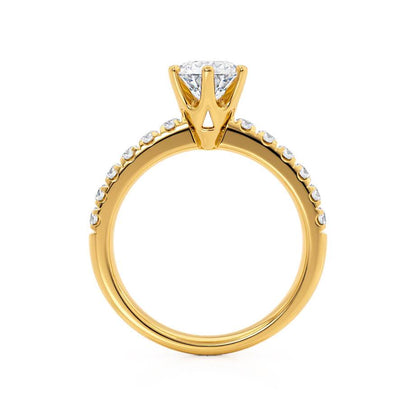 1.9 CT Round Pave Lab Grown Diamond Engagement Ring