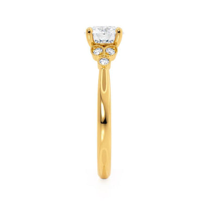 1.5 CT Round Cluster Lab Grown Diamond Engagement Ring