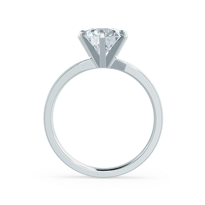 1.5 CT Round Solitaire Lab Grown Diamond Engagement Ring