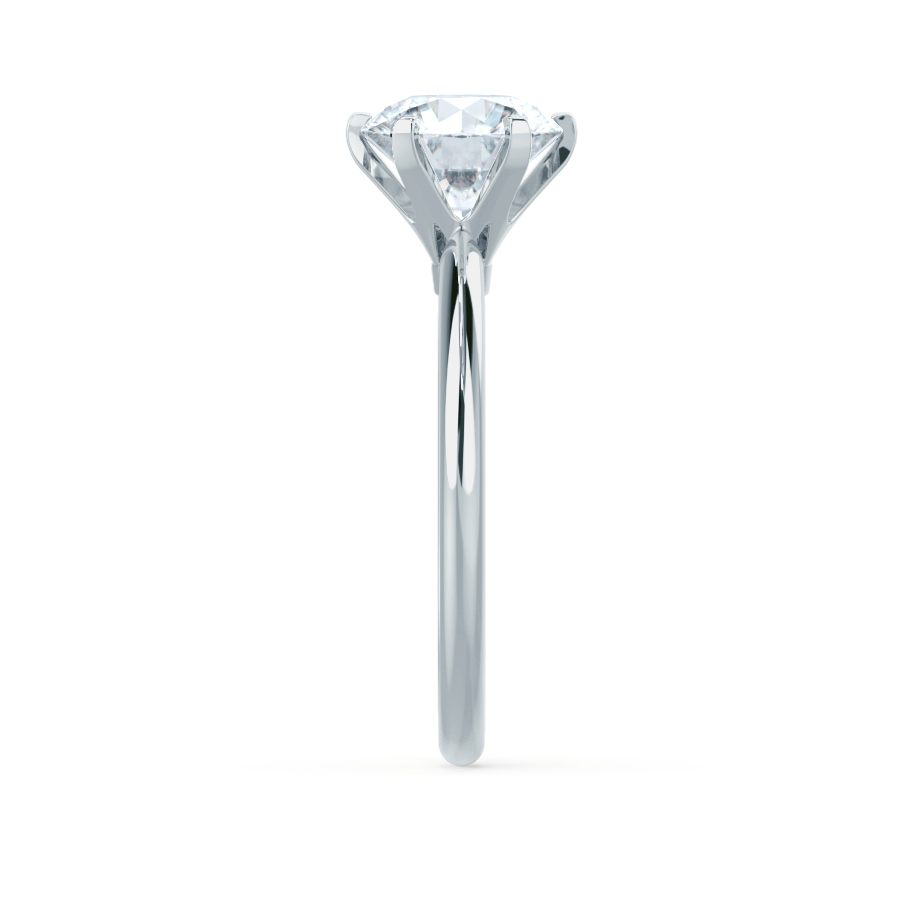 2.2 CT Round Solitaire Lab Grown Diamond Engagement Ring
