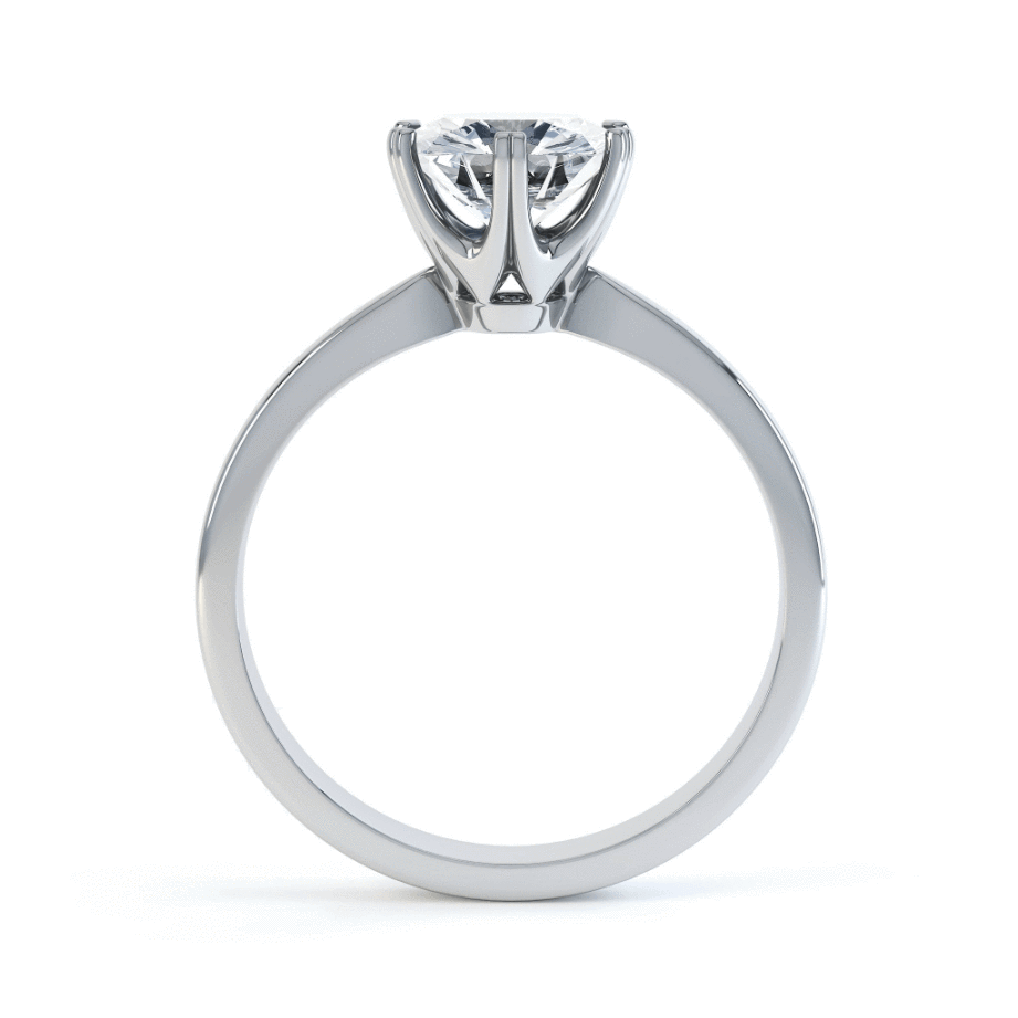1.5 CT Round Solitaire Lab Grown Diamond Engagement Ring