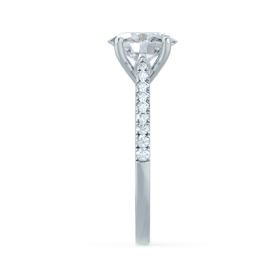 1.8 CT Oval Pave Lab Grown Diamond Engagement Ring