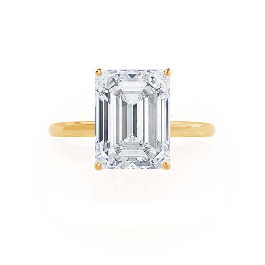 1.01 CT Emerald Solitaire Lab Grown Diamond Engagement Ring