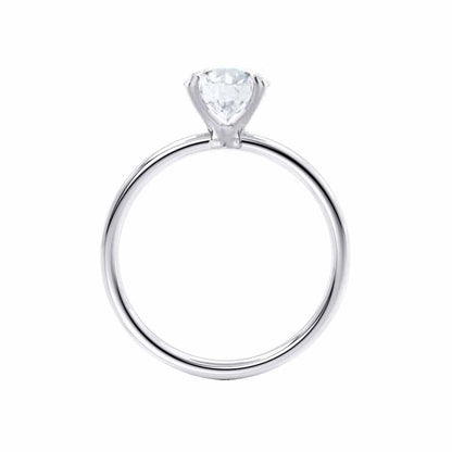 2.1 CT Oval Solitaire Lab Grown Diamond Engagement Ring