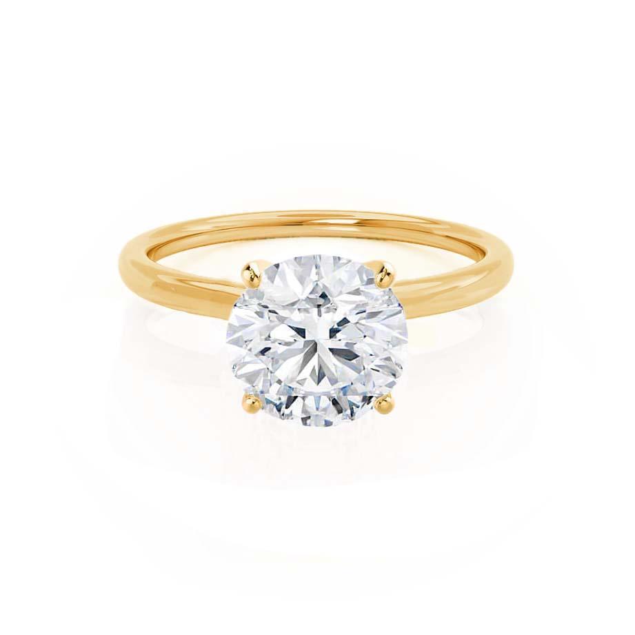 1.2 CT Round Solitaire Lab Grown Diamond Engagement Ring