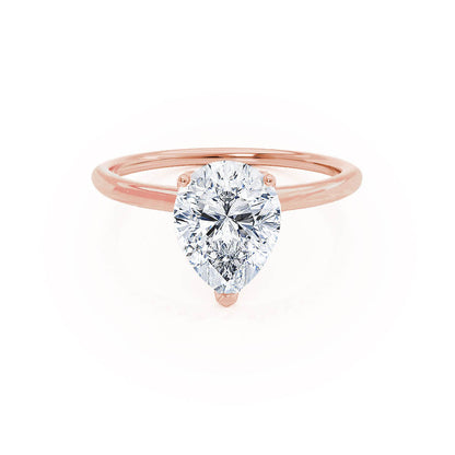 0.94 CT Pear Solitaire Lab Grown Diamond Engagement Ring