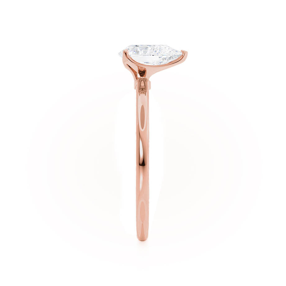0.94 CT Pear Solitaire Lab Grown Diamond Engagement Ring