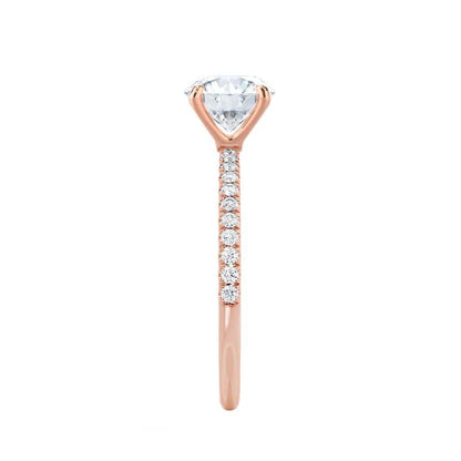 1 CT Oval Pave Lab Grown Diamond Engagement Ring