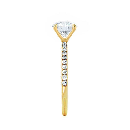 0.9 CT Oval Pave Lab Grown Diamond Engagement Ring