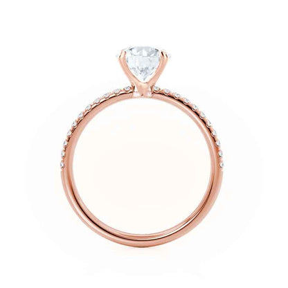 1.75 CT Oval Pave Lab Grown Diamond Engagement Ring