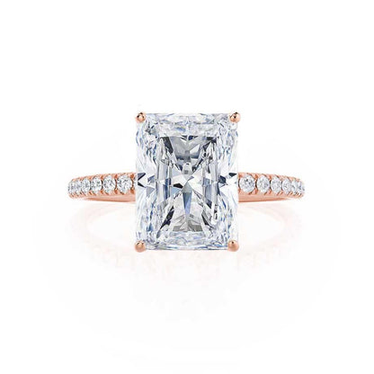 1.2 CT Radiant Pave Lab Grown Diamond Engagement Ring