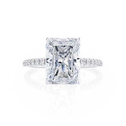 1.2 CT Radiant Pave Lab Grown Diamond Engagement Ring