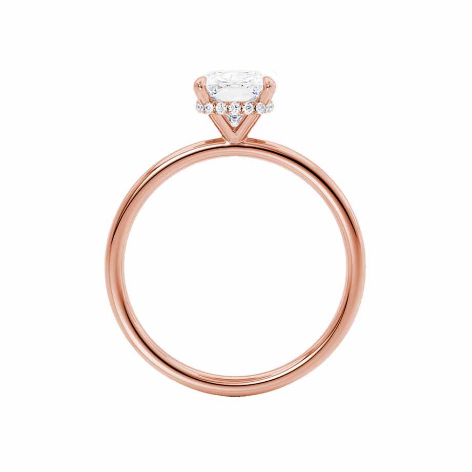 1.5 CT Elongated Cushion Hidden Halo Lab Grown Diamond Engagement Ring