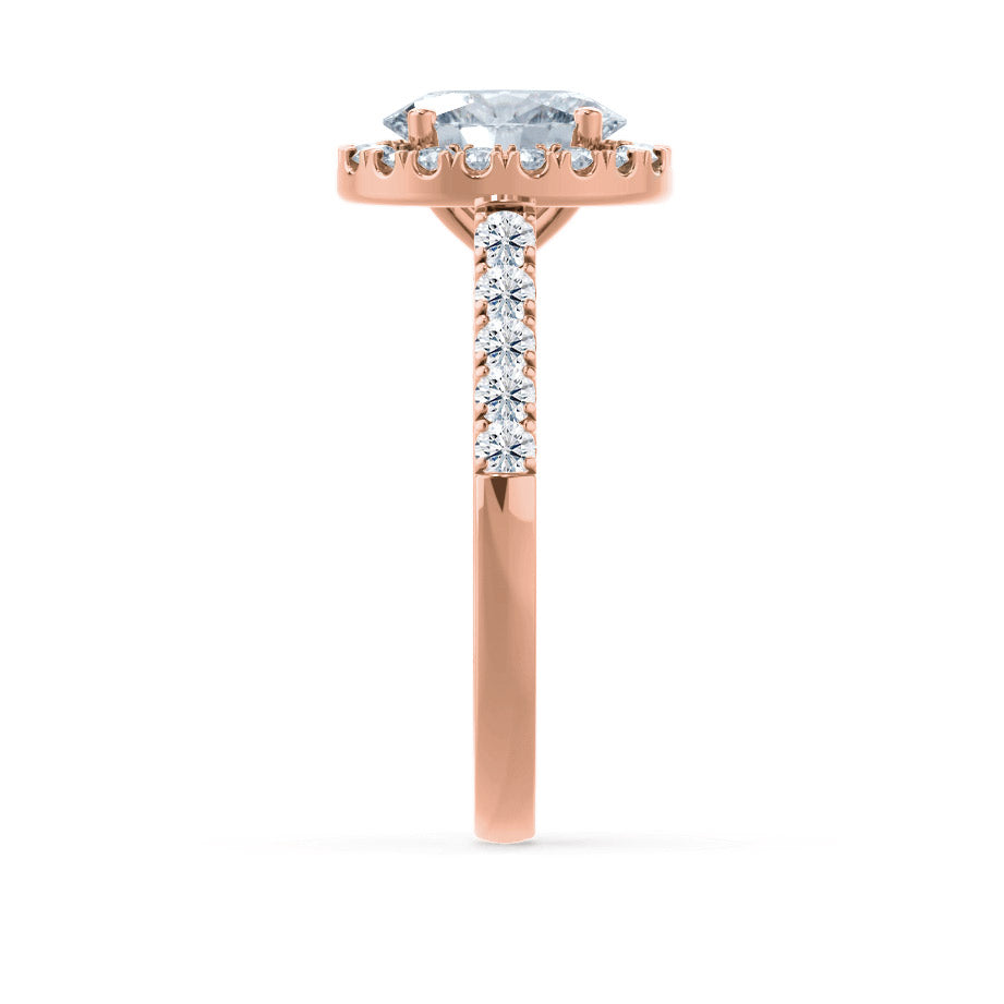 1.5 CT Oval Halo & Pave Lab Grown Diamond Engagement Ring