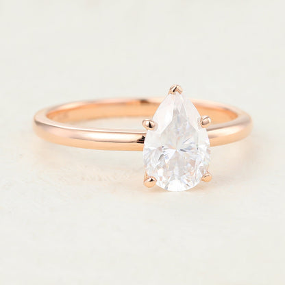 1.5 CT Pear Solitaire Lab-Grown Diamond Engagement Ring