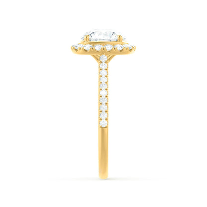 2 CT Round Halo & Pave Lab Grown Diamond Engagement Ring