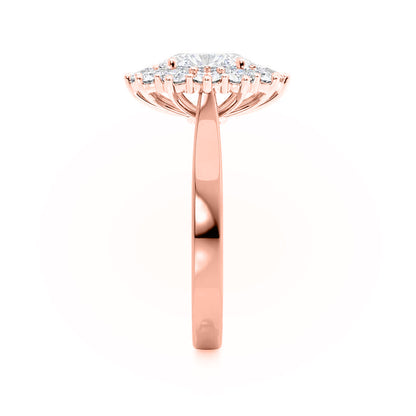 2.1 CT Oval Halo Lab Grown Diamond Engagement Ring
