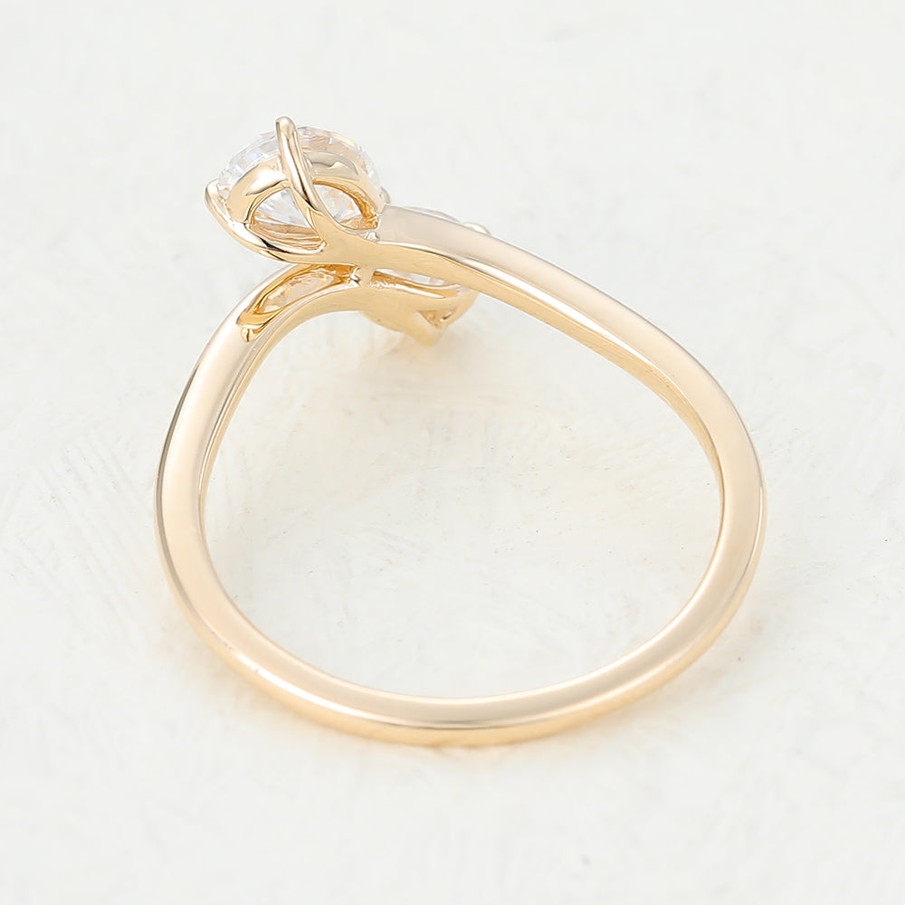 0.78 TCW Pear Toi Et Moi Lab-Grown Diamond Engagement Ring