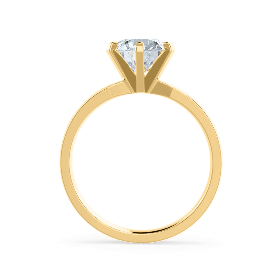 1.5 CT Round Solitaire Lab Grown Diamond Engagement Ring